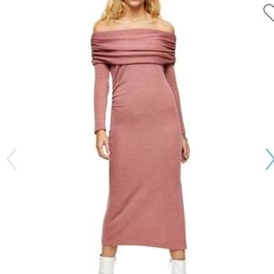 Topshop Bardot Midi Dress